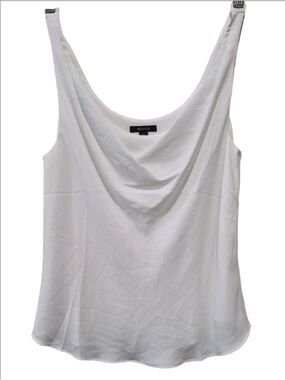 RW&CO. White Draped Cowl Neck Camisole